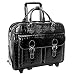 Produktbild Siamod Siamod San Martino\u00A017\ Leather Ladies\u2019 Detachable-Wheeled Laptop Case, Black Aktentasche, 46 cm, Schwarz (Black)