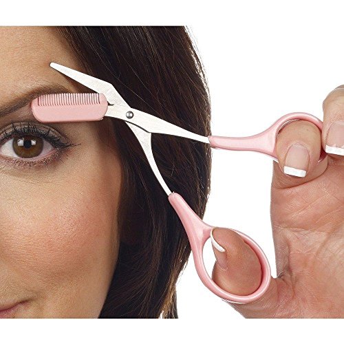 Ewin24 1 Pcs Eyebrow Trimmer Scissors With Comb Lady Woman Men Hair Removal Grooming Shaping