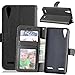 Produktbild Nancen Compatible with Handyhülle Lenovo A6000 Lederhülle Style Acht Farbe Weich PU Flip Case Ledertasche/Schutz Etui, Karten Slot Foto Wallet Hülle