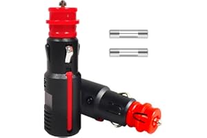 YSOOUA Zigarettenanzünder Stecker Auto 12V Stecker 2 Stk Sicherheits-Universalstecker Normstecker mit 8A 10A Sicherung 12V-24V für Auto LKW PKW Motorrad Kühlbox Navi Auto Handstaubsauger (2 Stk)