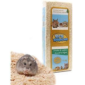 BPS Virutas de Madera Lecho Higienico para Mascotas Serrín para Gato Animales Pequeños Hámster Conejo Loro Ardilla Erizo Diferent Pack (1 Kg, Aroma Natural) BPS-4050