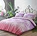 Produktbild clicktostyle Ombre Palmen Polycotton Bettbezug-Set mit Kissen Bettwäsche, Ombre Palms Pink, Einzelbett