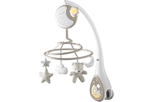 Chicco Next2Dreams Giostrina Neonato 3in1 con Carillon Elettronico per Culla e Lettino, Compatibile con Culla Chicco Next2Me, con Effetti Sonori, Proiettore di Luce Soffusa, Musica - 0+ Mesi, Neutro