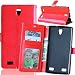 Produktbild Nancen Compatible with Handyhülle ZTE ZMax 2 / Z958 Lederhülle Style Acht Farbe Weich PU Flip Case Ledertasche/Schutz Etui, Karten Slot Foto Wallet Hülle