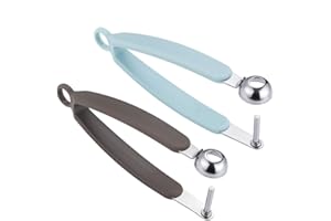 HEMOTON 2 Pezzi Levanoccioli Per Ciliegie E Datteri Rossi, Snocciolatore in Acciaio Inossidabile E Pp, Strumento Per Denocciolare Le Ciliegie, Gadget Da Cucina (Lake Blue)