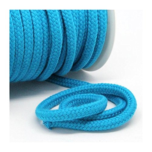 Baumwollkordel 10 mm, dunkeltürkis, 1m, 100% Baumwolle