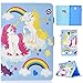 Price comparison product image UK-Cherry Galaxy Tab A 10.5 Case, Flip PU Leather Wallet Tablet Case for Samsung Galaxy Tab A 10.5-inch 2018 version (Colored unicorn)