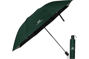Vicloon Sturmfeste Regenschirm mit 210T Teflon-Beschichtung - UV-Sonnenschutz, faltbar im Freien, leicht und kompakt (Deep Water Green)