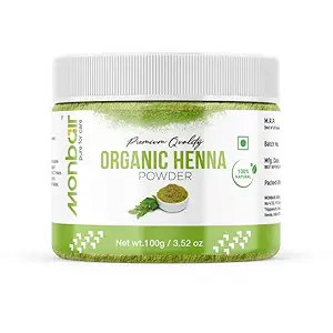 MONBAIR Henna Hair Pack | Hair Care Products for Men & Women | 100% Natural No Chemical Organic Henna Powder 100 grams