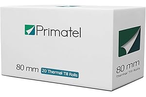 Primatel 80 x 80 Compatible Thermal Till Rolls (20 Rolls per Box x 1 Box = 20 Rolls)