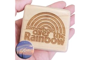 Sinzyo Scatola Musicale Meccanica Scatola Musicale d'Epoca Regalo di Natale di San Valentino(Over The Rainbow-Scatola in Legno d'Acero)