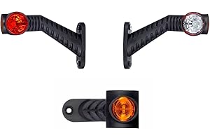 ‎WEB TRUCK 2 x LED Gummi Begrenzungsleuchte Seitenleuchte 12V 24V mit E-Prüfzeichen Positionsleuchte Auto LKW PKW Wohnwagen KFZ Lampe Leuchte Licht Weiß Rot Orange