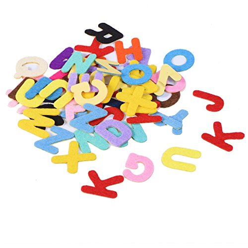 Shappy 1 Zoll Filz Buchstabe Aufkleber Selbstklebende Buchstaben Aufkleber für DIY Handwerk Dekoration, Verschiedene Farben, 500 Stück - 2