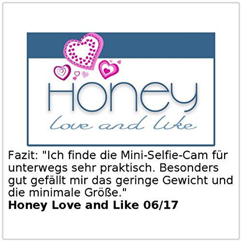 Somikon Mini-Selfie-Cam mit WLAN und App-Steuerung, 720p, Klebepad & Magnet - 6