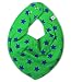 Pippi Lot de 3 bavoirs triangulaires pour bébé Motif étoiles, bleu, vert