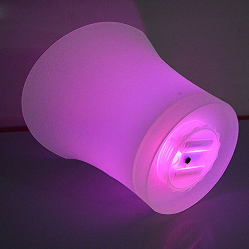 Generic Kunststoff Eiskübel Flasche mit LED Champagner Wein Bierkühler für Weihnachten Bar 5L – Weiß, 9,84 x 9,06 Zoll / 25 x 23 cm - 6