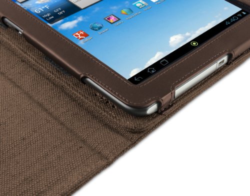 Cover-Up „Version Stand“ Kakao Braune Natürliche Hülle aus Hanf mit Mehrfachansicht für Acer Iconia A510 / A700 10,1 zoll Tablet - 4