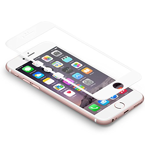 iPhone 6s Screen Protector,Coolreall 3D Full Coverage Premium Tempered Glass Screen Protector Film For iPhone 6 / 6s [4.7 Inch,0.33mm Ultra-Clear 9H Hardness](White)