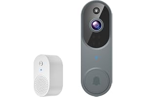 Aiwit 1080p Video Doorbell Camera, Wireless Indoor/Outdoor Surveillance Cam, Smart AI Human Detection, Live View, Included Chime Ringer, 2-Way Audio, Night Vision, Cloud Storage, 2.4G WiFi