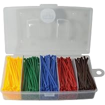 Kabelbinder Set 880 Stück, 8 Farben, 100x2,5 Mm – UV-beständig, Nylon 6.6, Für Innen/Außen