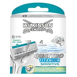 Wilkinson Sword Quattro Titanium Sensitive Razor with 1 Blade - Image 2