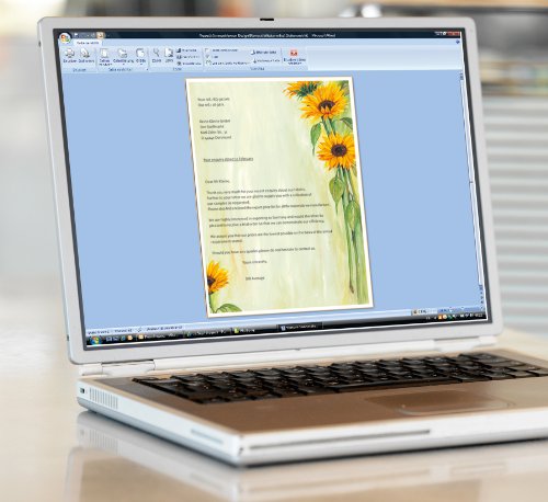 Sigel DP694 Motiv-Papier „Sunflower“, Briefpapier 90 g, DIN A4, 25 Blatt – weitere Motive - 2