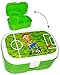 Produktbild Lunchbox / Brotdose - " Fußball & Fußballspieler " - mit extra Einsatz / herausnehmbaren Fach - Brotbüchse Küche Essen - für Mädchen & Jungen - Fußballer - EM / WM - Fussball - Ball / Tor - Verein Sport - Kinder Vesperdose - Brotzeitdose / Fächer / Trennwand - Fächern - Brotzeitbox - Brotzeit Tasche - Vesperbrotdose - Fritz Flanke