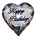 Produktbild Verkauf durch Lollipop Folien-Herzballon 'Happy Birthday - Mandelblüten, blau, ca. 45 cm Ø, ohne Gasfüllung/ohne Gruß-Karte
