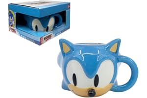 CARTOON Tazza in ceramica Sonic 3D modello mug 355 ml personaggio tridimensionale ciotola da colazione per bambini collezionabile