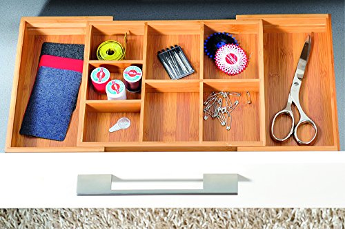 Kesper 70721 Aufbewahrungsbox, aus Bambus, Länge – 30 – 50 cm, Breite – 35 cm, Höhe – 5 cm - 2