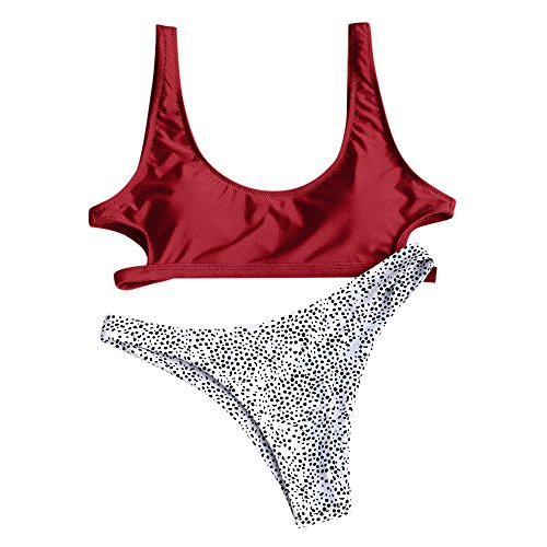 Langstar - Maillot de Bain Deux pièces - Femme - Rouge - L