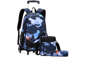 SYDARSYN Mochilas Escolares con Ruedas Trolley Estuches Mochilas Estudiantes Bolsas Equipaje Maleta Chica Niñas Estudiantes de Primaria