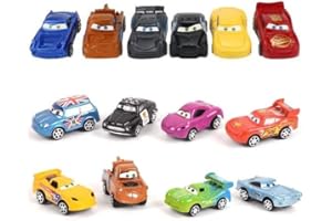 SOLPURE Cars Giocattoli, 14 Pezzi Mini Macchinine per Bambini, Cars Toys Giocattoli, Auto Giocattolo Mini, Giocattolo Auto da Corsa, Giocattolo di Regalo Giocattoli per Bambini