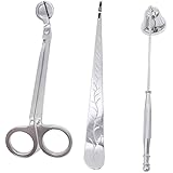 Queta Candle Wick Trimmer,Wick Dipper and Wick Cutter,Bell Snuffer Candle Care Kit Accessories Candle Cover Tool Stainless St