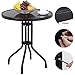 Produktbild Yaheetech Gartentisch Esstisch Bistrotisch Balkontisch Gartenmöbel rund 60 cm Schwarz