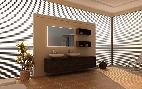 Siena – LED Badspiegel mit Beleuchtung + Kippschalter – (B) 100 cm x (H) 80 cm - 2