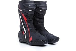 TCX S-tr1, Uomo, Sportivi e Certificati, Stivale da Moto con Tomaia in Microfibra, Chiusura con Zip Elastica Laterale e Velcro