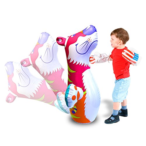 Intex Childrens Tiger Inflatable 3D Boxing Bop Punch Bags Indoor Outdoor Game