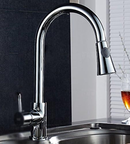 AWXJX Mixer Water Tap Hot and cold copper Pull out kitchen Brushed Rotating