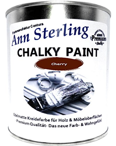 Ann Sterling Kreidefarbe Shabby Chic Farbe: Cherry / Rot 1Kg. / 750ml. Lack Chalky Paint