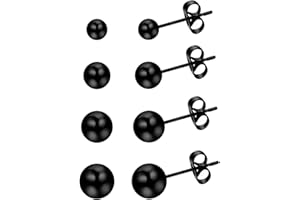 ALEXCRAFT Kolczyki na sztyfcie, srebro próby 925, zestaw dla kobiet i mężczyzn, hipoalergiczny zestaw Sleeper Stud