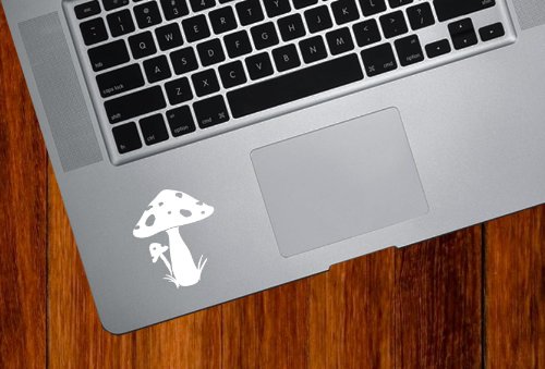 Preisvergleich Produktbild Magic Mushrooms - Trackpad / Keyboard - Vinyl Decal (White)