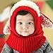 Unique Winter Baby Hat/Cap Useful Warm Cute Woolen Baby Hat with Scarf Red