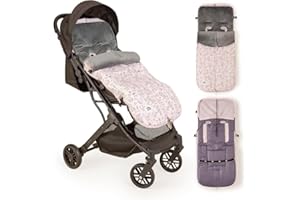 Danielstore Saco silla paseo | 90x44cm, impermeable, 100% poliéster, interior polar | Cremallera doble, antideslizante, lavable | Abrigo adaptable para bebé