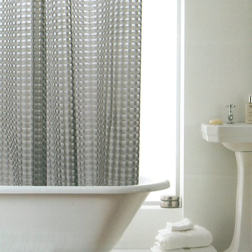 Easy Hang Hookless Ring Top Smoke 3D Effect Bath Shower Curtain 180cm x 180cm