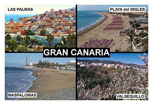 Kühlschrankmagnet - Souvenir - GRAN CANARIA SPAIN 9cm x 6cm Jumbo