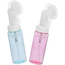 Flacons Rechargeables Moussants Pour Shampoing - Lot De 2 Bouteilles Transparentes Avec Pompe Et Brosse, 60 Ml, Idéal Voyage