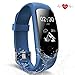 Price comparison product image ScoFit Fitness Tracker Waterproof Activity Tracker with Heart Rate Monitor Smart Bracelet Wristband Bluetooth Wireless Pedometer Sleep Monitor Smartwatch for Android and iOS Smartphones (BLUE)