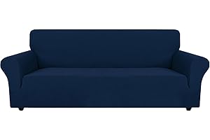 Ystyle Copridivano 4 Posti con Braccioli, Elasticizzato Copri Divano Antigraffio Gatto Cani, Universale Moderno Fodere Copridivani, Elastico Copripoltrona Antimacchia Antiscivolo, Blu