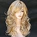 Kalyss Women's Long Curly Wavy High Quality Heat Resistant Golden Blonde Synthetic As Real Human Hair Wigs
